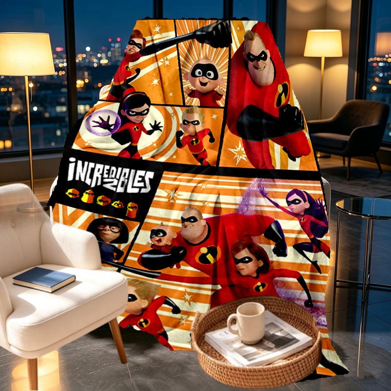 Incredibles Print Blanket - Soft & Comfortable, for Bedroom, Travel, Sofa, Home Decoration - Birthday Christmas Gift for Friend