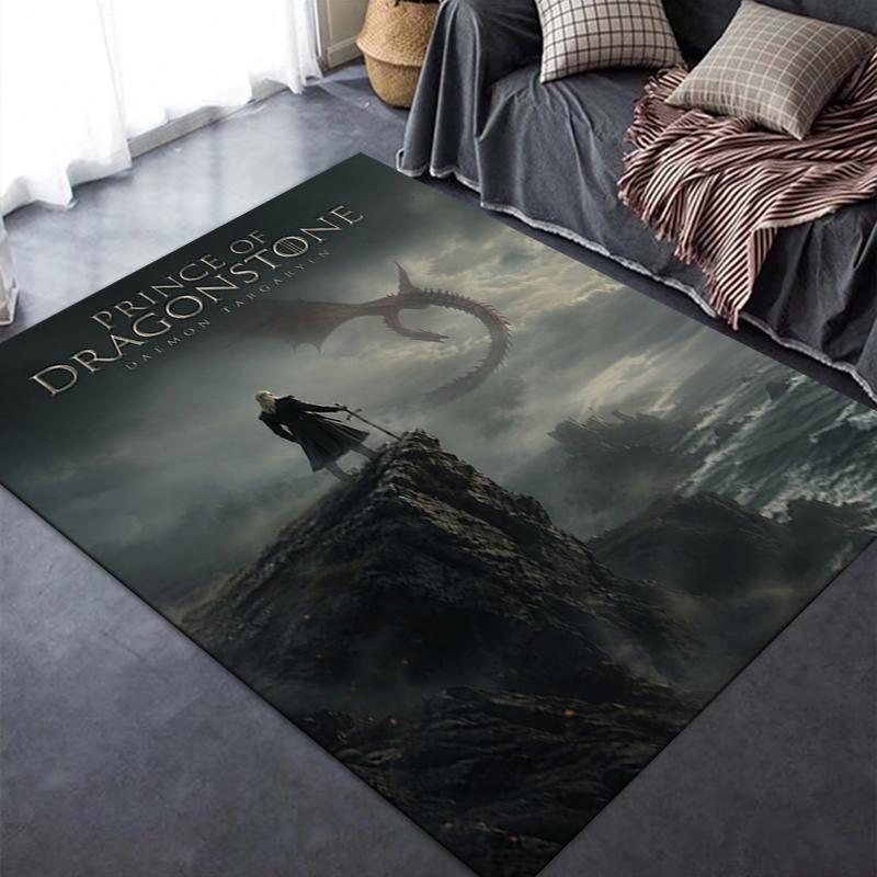 Daemon Targaryen Carpet Rug for Living Room Bedroom Home Sofa Decoration,Kids Play Non-slip Floor Mat