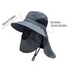 Foldable Sun Protections Hat Hikings Camping Casual Fishing Caps with Neck Flap Breathable Wide Brims Bucket Hat