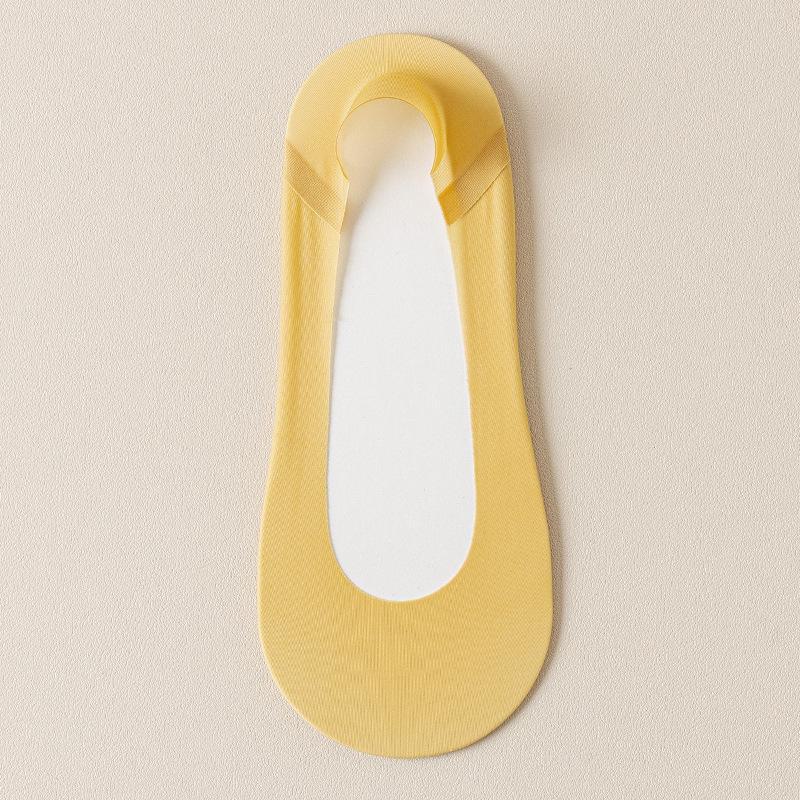 Women's Invisible Cotton Boat Socks - Spring/Autumn, Non-Slip, Sweat-Absorbent, Thin, Ideal for High Heels