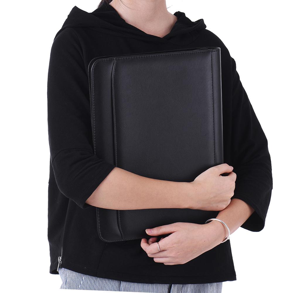 

Многофункциональное профессиональное бизнес-портфолио, папка-органайзер для документов формата А4 из ПУ кожи, на молнии