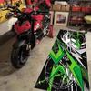 Lightning Circle Graffiti Racing Pit Mat Non Slip Waterproof Rug For Garage Motorbike Parking Workshop Decor Mat