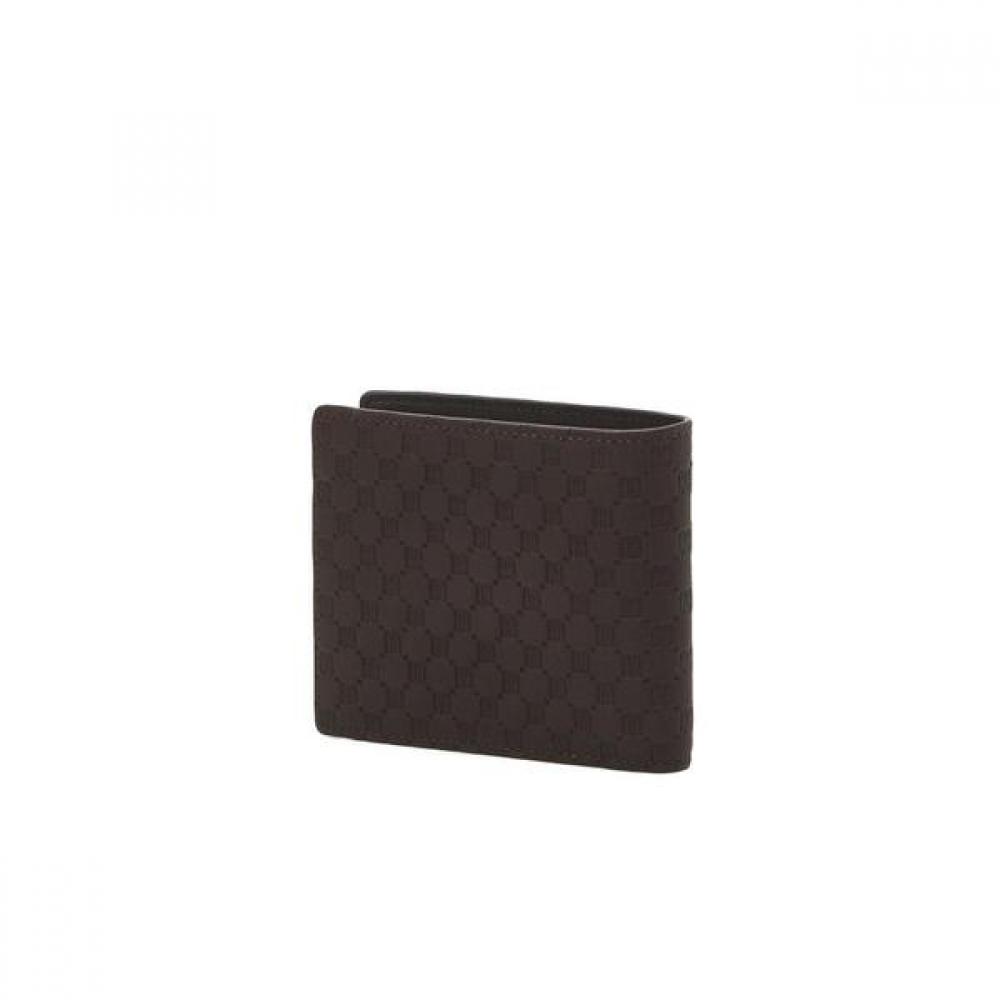 Daks Brown Imported Leather Louis Embossed Dd Pattern Wallet