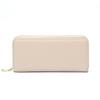 Long Genuine Leather Large Capacity Card [smile Mode] Wallet, Women's & Men's Wallet, Compact, Storage, Unisex, Stylish, Anti-Skimming (Ivory)