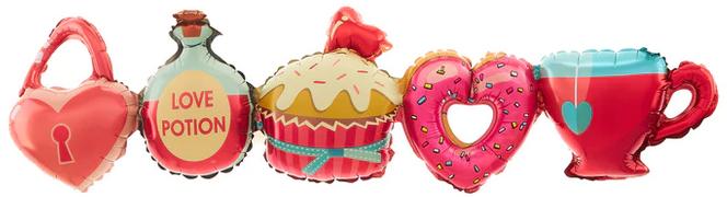 Garland Sweet Love Foil Balloon 101X27Cm
