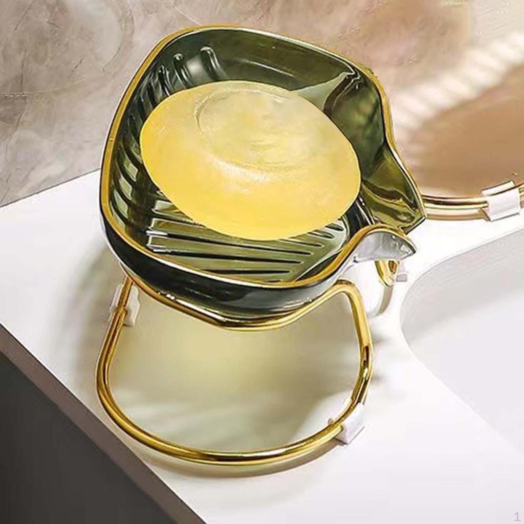 Self Draining Soap Dish Holder Saver Portable Tray for Kitchen