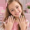 Cat's Eye Press On Nails Short Nail Tips New Nail Stickers  Children Wearing