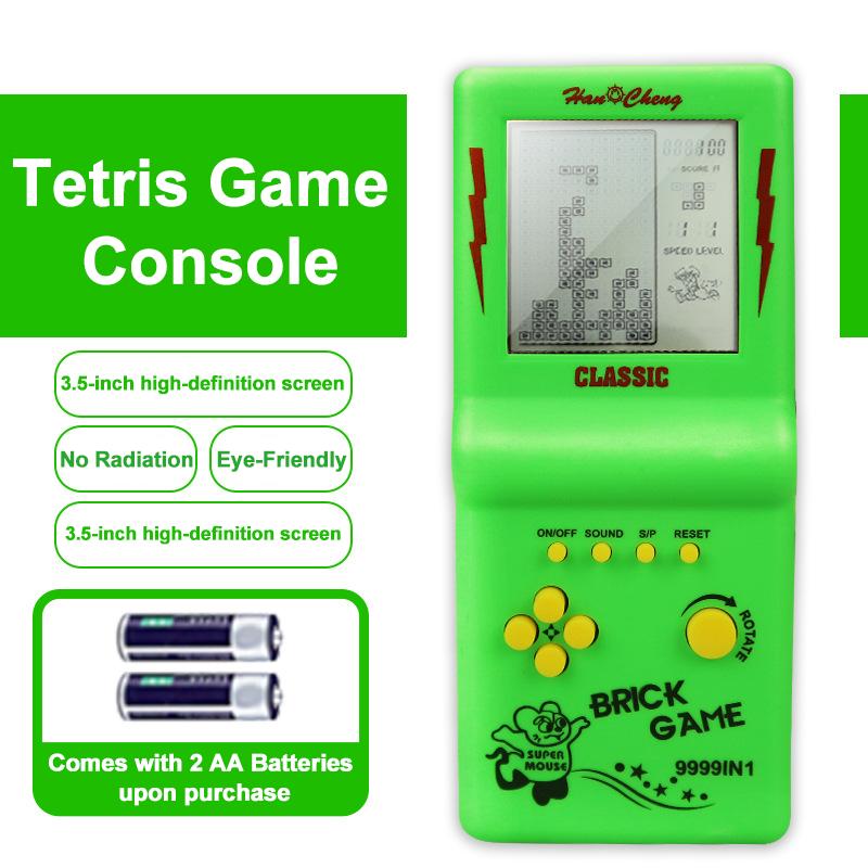 Retro Tetris Handheld Game Console with Large Screen for Kids - Retro 80s/90s Classic Electronic Toy