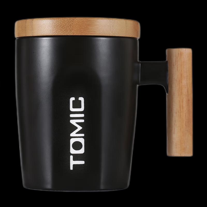 TOMIC Ceramic Coffee & Milk Mug with Lid