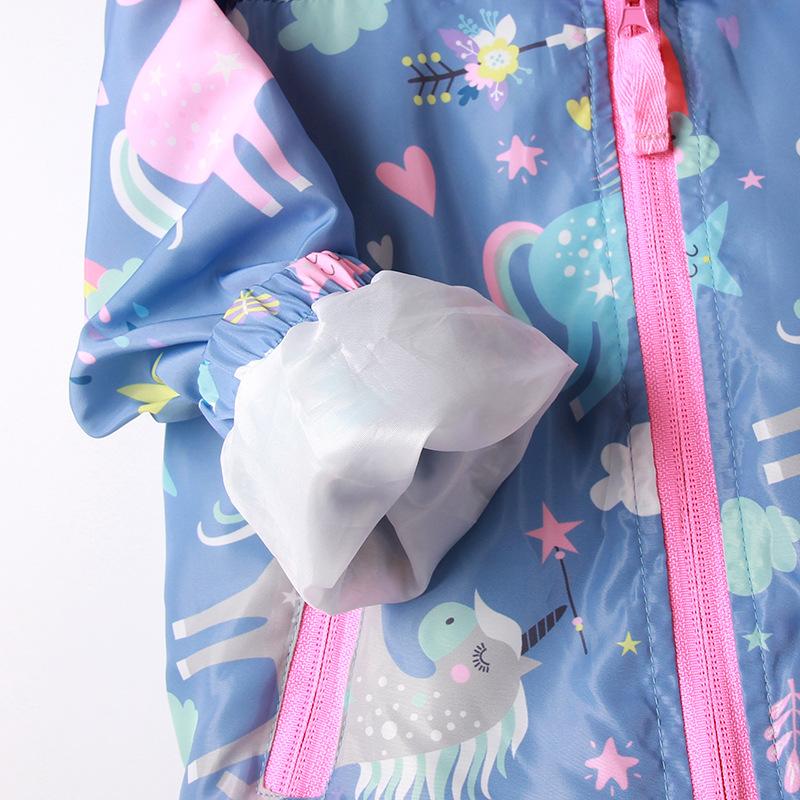 New Children's Spring and Autumn Hooded Zipper Shirt Girls' Jacket Coat
