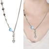 Süße Coole Zirkon Herz Anhänger Halskette Metall Herz Choker Mode Halskette Elegante Schlüsselbein Kette Y2K Schmuck