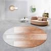 Minimalist Style Bedroom Decor Round Carpet Gradient Color Carpets for Living Room Washable Lounge Floor Mat Home Anti-slip Rug