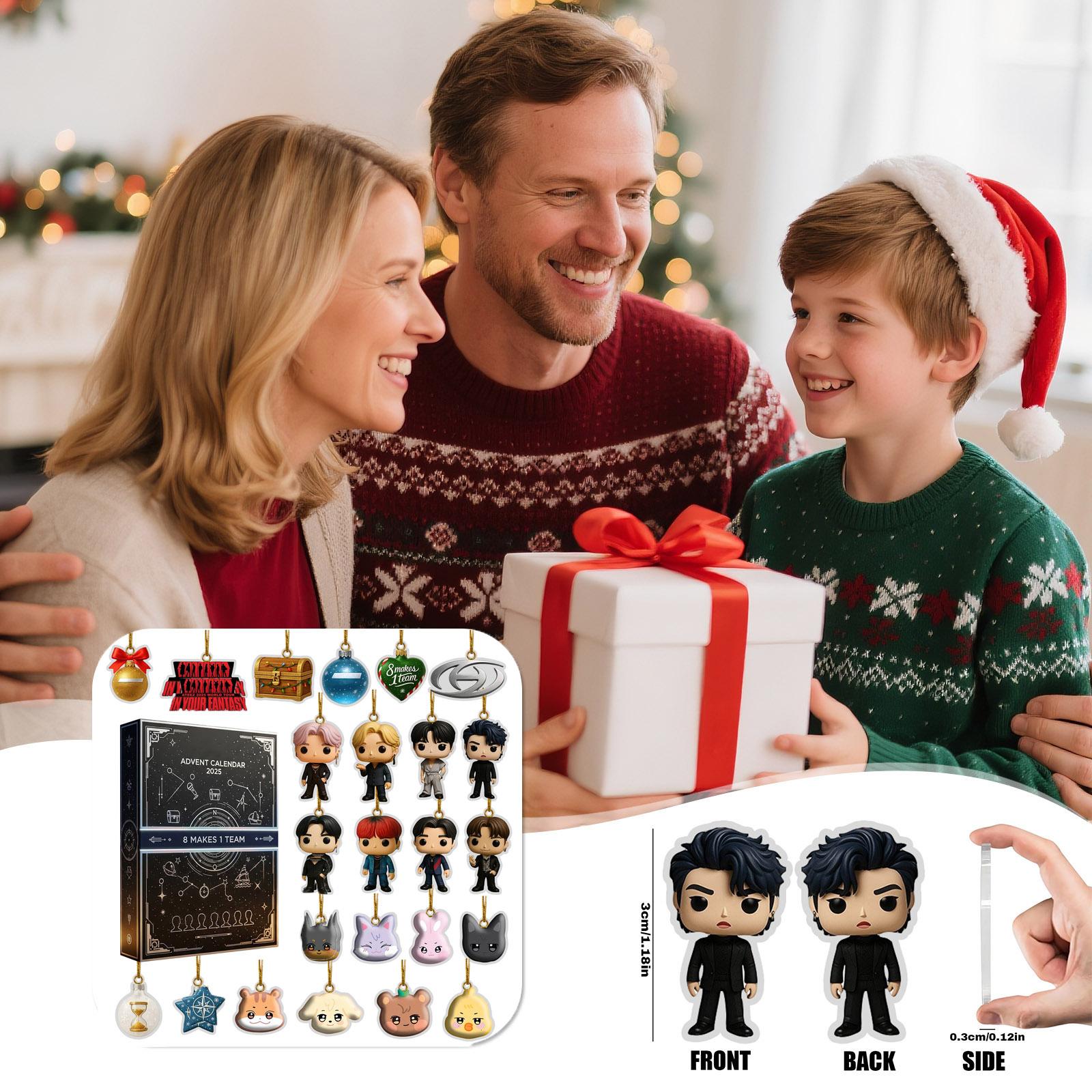 

2D Плоский Акриловый Мистери Бокс 24 шт. Подвеска С Коробкой в Виде Самолета Рождественский Знаменитый Мистери Бокс Звезды, Подарок Для Звезды One Size