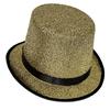 Magician Hat Wide Brim Fedora Hat Stage Top Hat Short Brim Flickering Glitter