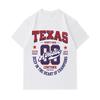 Men's 100% Cotton Short Sleeve Crew Neck T-Shirt, Texas 99 Athletic Champions Cowtown Print Casual Vintage Sport Style Tees for Daily Wear