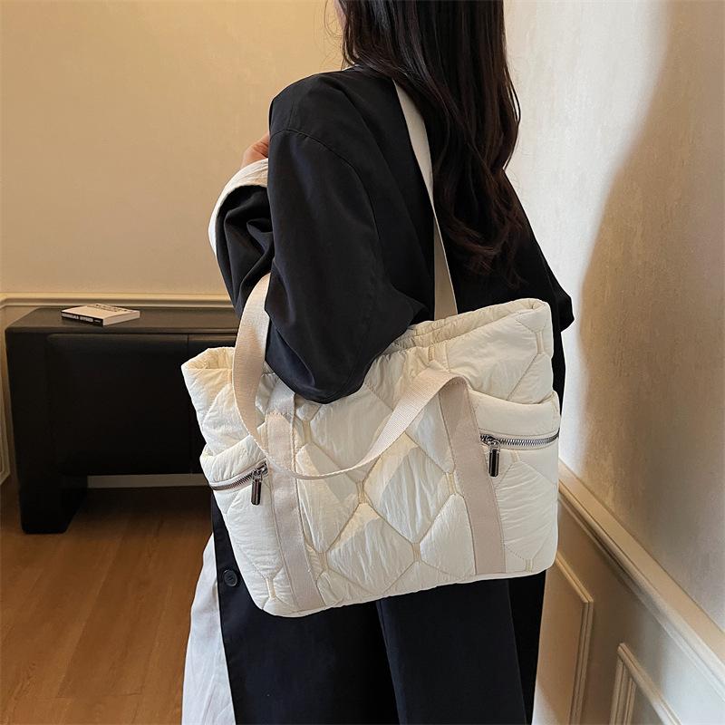 Cotton Clothes Women's Bags Korean Version of Simple Daily Commuting Shoulder Large-capacity Tote Bag