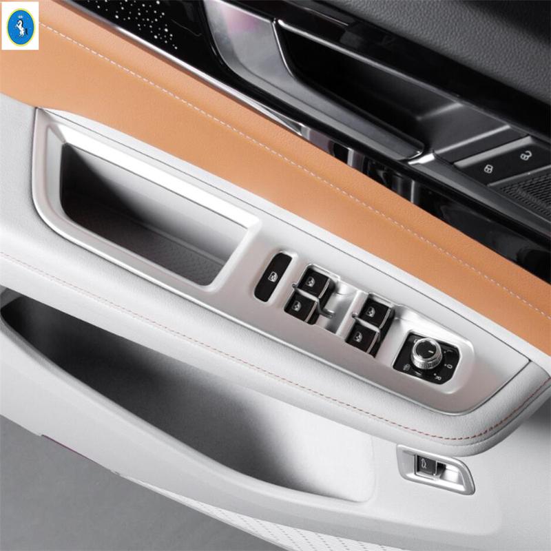 Car Steering Wheel / Window Lift / Gear Shift Box Decor Panel Cover Trim ABS Accessories For VW Atlas / Teramont Matte