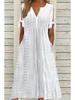 Fashion New Loose Fit Casual Dress High Waisted Embroidered