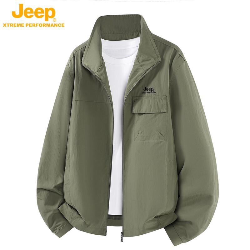 JEEP Men s Lightweight Quick-Dry Stand-Collar Jacket L