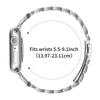 Watch Strap For Apple Watch Series 10 Ultra 9 8 7 SE 6 5 4 3 2 1 46mm 49mm 45mm 44mm 42mm Silver Stainless Steel 3-Bead Band
