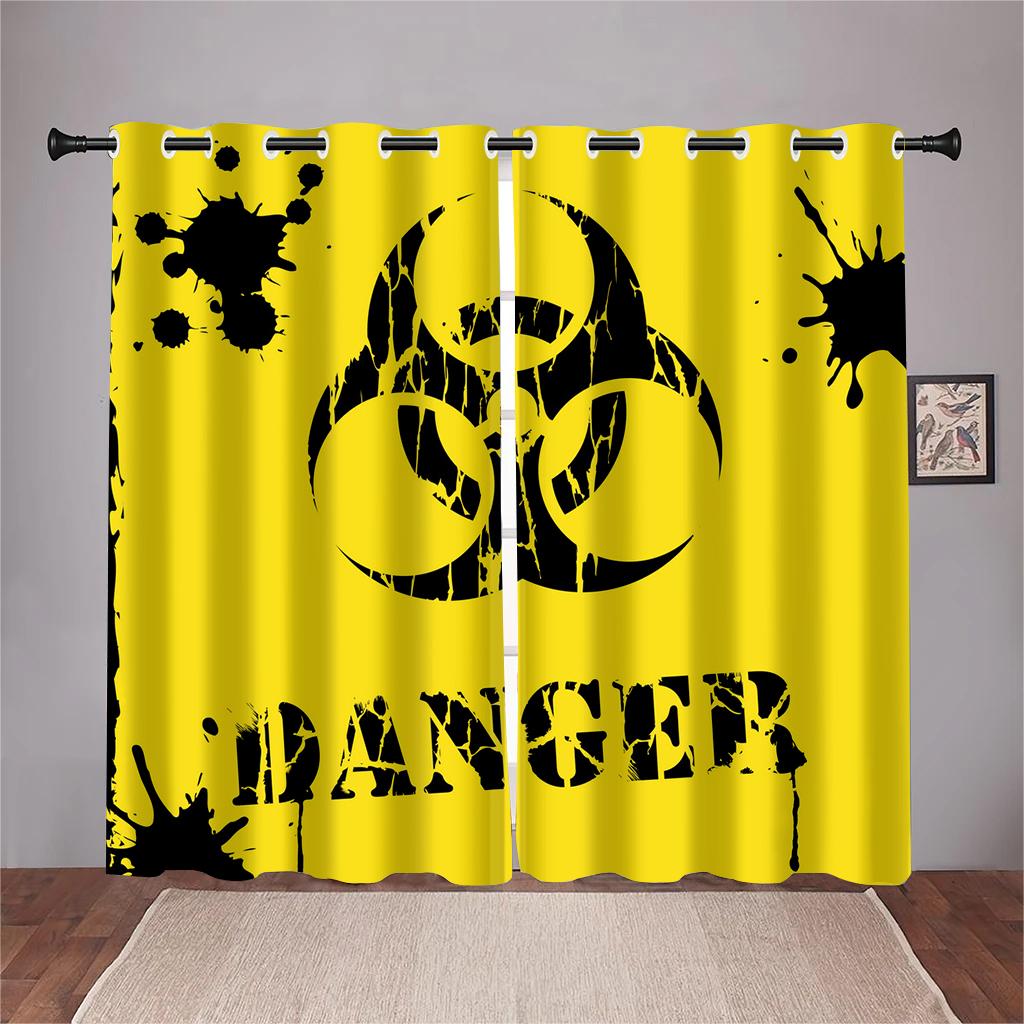 

3D Cartoon Esports Game Series Shade Curtains 2 Panels Children s Room Decoration Curtains Living Room Bedroom Study Room Decor 50W130H(CM)X2PCS&Grommet Top