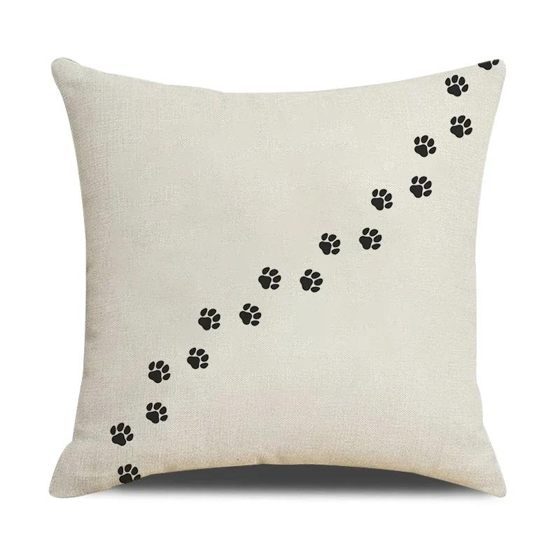 Funny Cats Printed Cushion Cover 45x45cm Linen Pillow Case Farmhouse Home Office Decor Throw Pillowcase Pillow Cover for Pillows