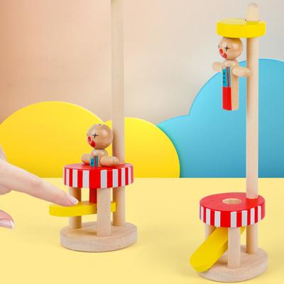 Wooden Bouncing Doll Toys Children Early Education Fun Puzzle Toys Sensory Training Interactive Magnetic Doll Toy Gift For Kids