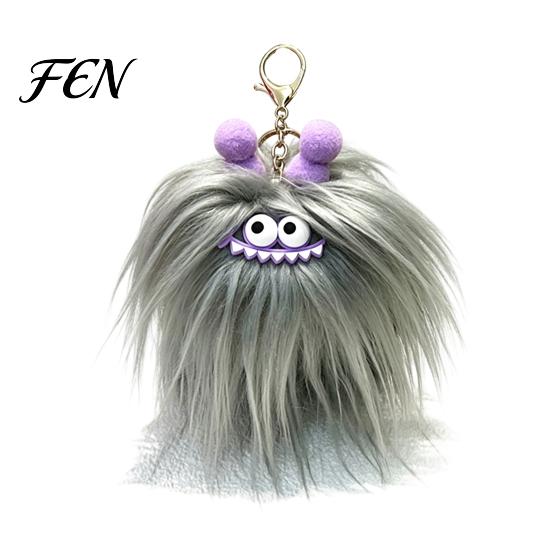 Backpacks Decorative Accessory Long Haired Plush Creature Keychain, Cartoon Plushie Bag Charm, Furry Keyring Pendant for Handbags Keys Fluffy Bags
