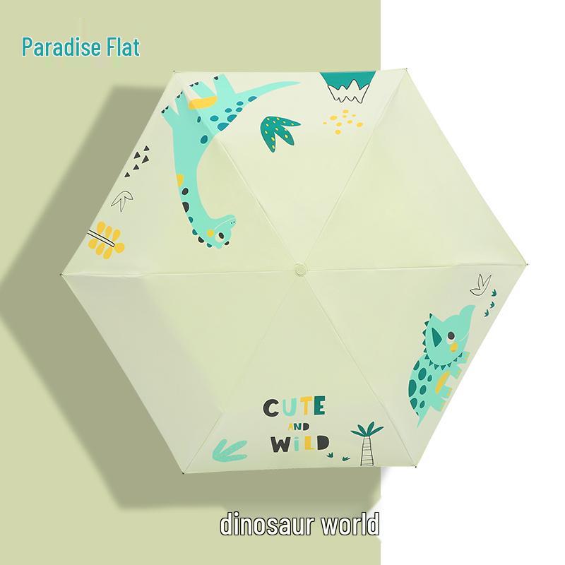 Children's Cartoon Folding Umbrella - Lightweight, Sun Protection, Dual-Use for Rain or Shine, Ideal for Elementary Boys and Girls