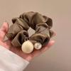 Elegant Pearl Large Scrunchie for Women Sweet Hair Ornament Simple Elastic Hairband Hair Tie Fashion Hair Accessories