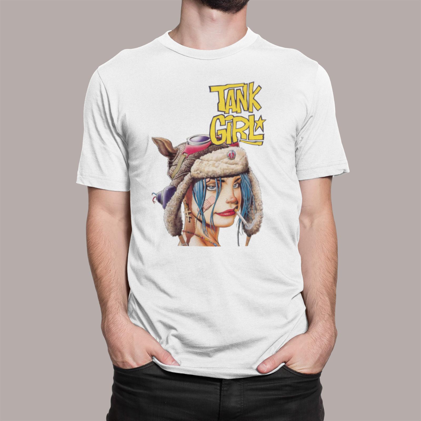 TANK GIRL T SHIRT COMIC RETRO 80s 90s FUNNY UNISEX RETRO CARTOON ADULTS KIDS M