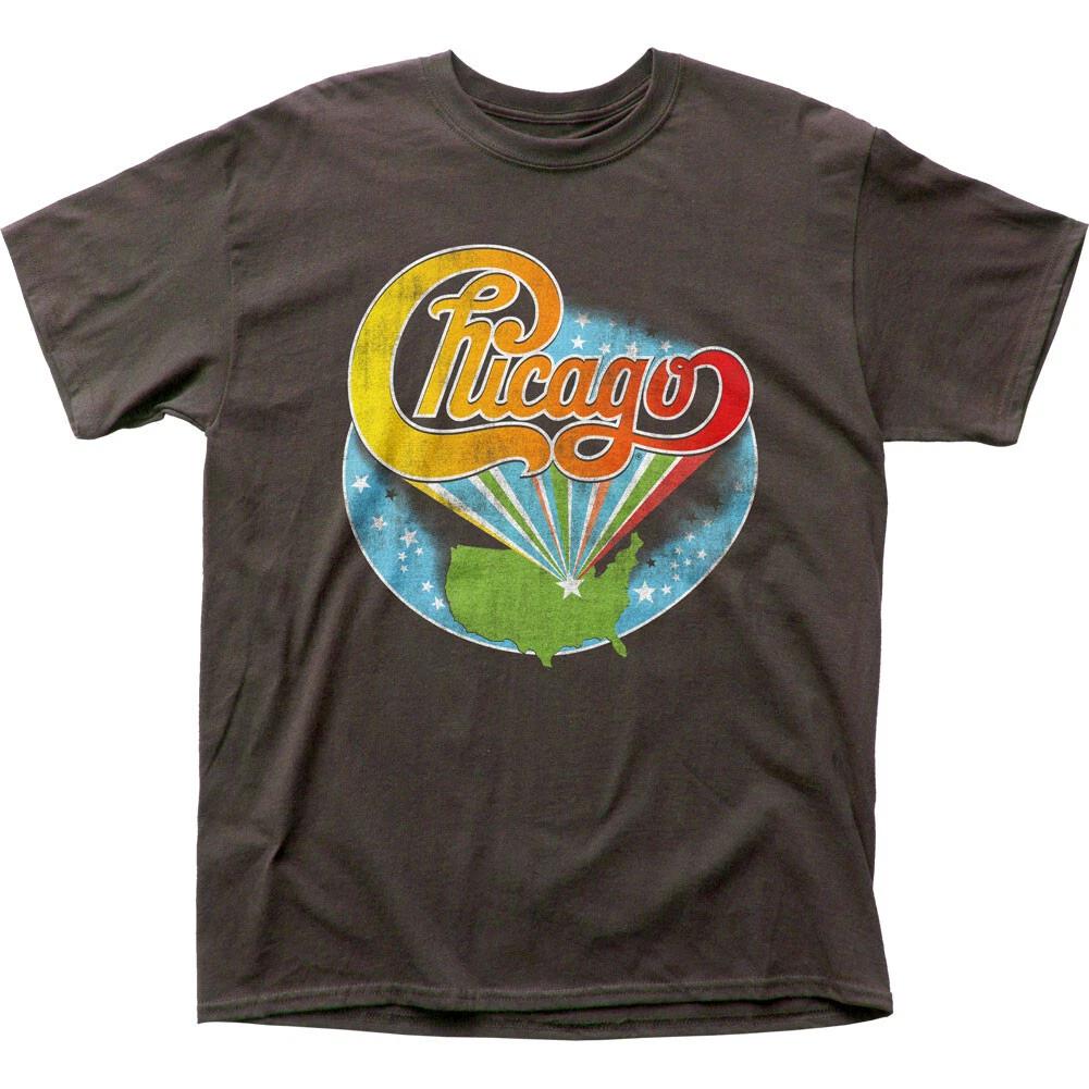 Chicago Take Me Back To Chicago Mens T Shirt Rock and Roll Music Band Tee Black