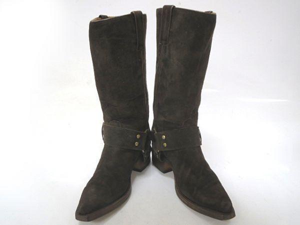 JUDY ROTHSCHILD Leather Goodyear Suede Western Boots [37/23.5/Dark Brown](USED)