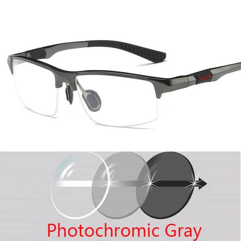 Fashion Sports Eyewear Aluminum Magnesium Half Frame Glases For Outdoor Myopia Prescription 0 -1.0 -1.5 -2.0 -3.0 To -6.0