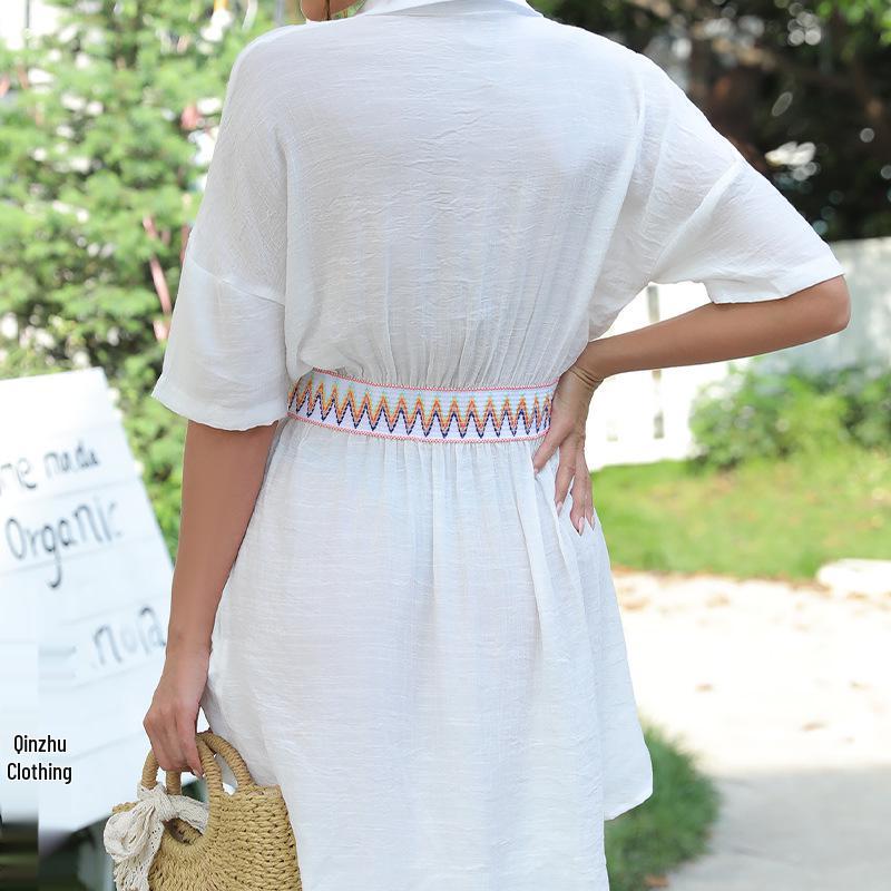 Top-Selling V-Neck Beach Cover-Up for Vacation Sun Protection