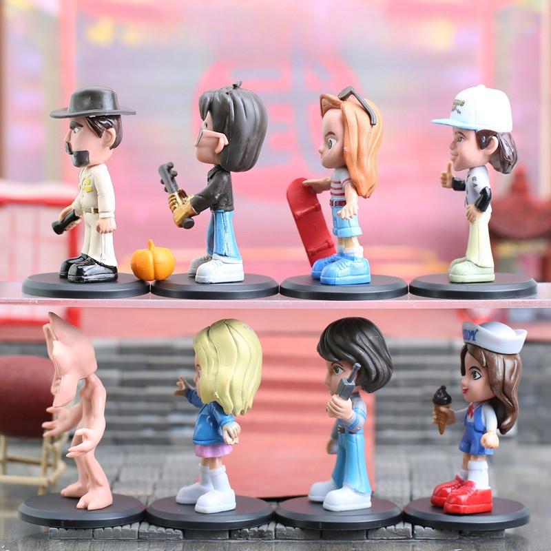 3.5 Inch 8pcs/set PVC Stranger Figure Steve Demogorgon Model Ornament Figures