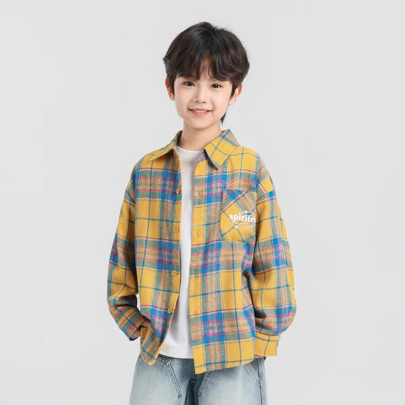 Boys' Plaid Long-Sleeve Casual Shirt