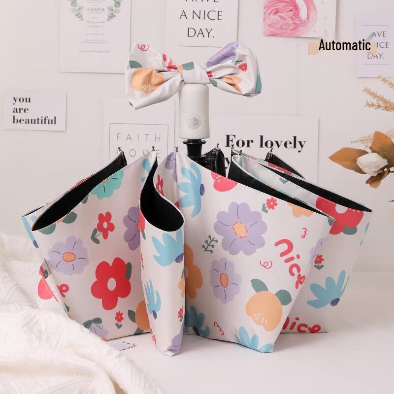 

Little Cloth Forest French Style Automatic Folding Umbrella
