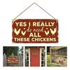Stylish Chicken Coop Sign Red Unique Chicken Coop Plaque Accessories Decors for Farmhouse and Garden Space