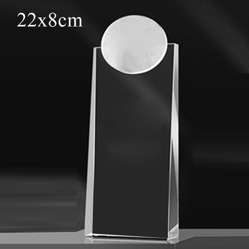 Customized Crystal Trophy with Metal Pendant, Beveled Version Trophy, Customized Award, Company Award, Staff, Free Engraving 1Pc