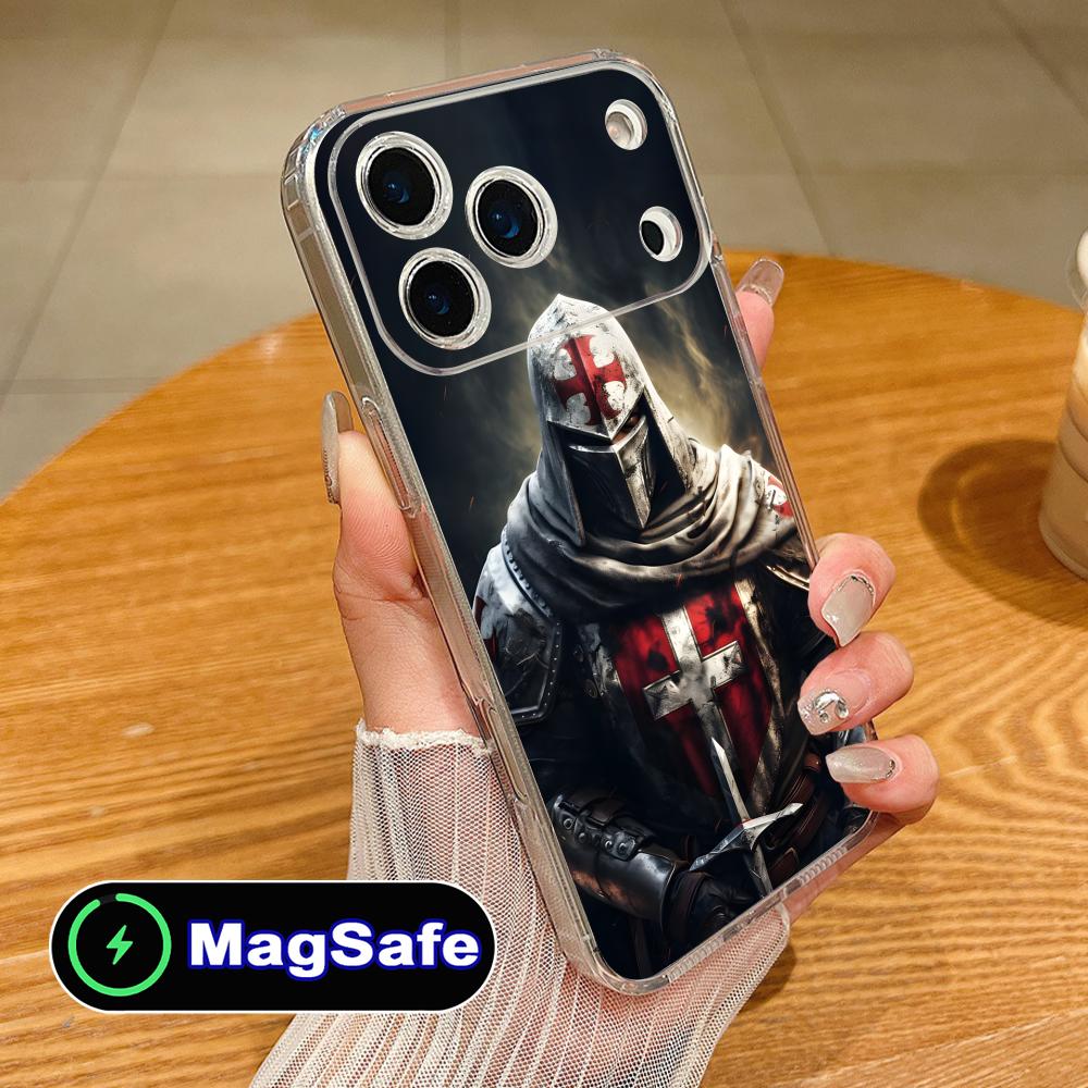 

Templar Knights Mobile Phone Case for iPhone 17 16 15 14 13 12 11 Air Pro Max Plus Mini Magsafe Clear Colorful Cover Cellphones iPhone 11 Pro Max