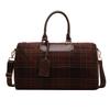 Fashionable Retro Striped Plaid Household Clothing Storage Bag for Going Out for Fun Large Capacity Travel Bag Can Be Used To Pull Rod