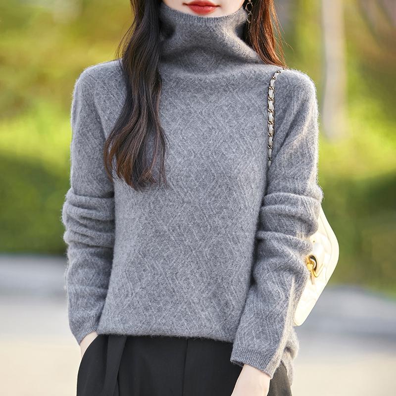 

Женский кашемировый свитер Qinghe cashmere 30% кашемир 70% шерсть Осенне-зимний кашемировый свитер мягкий и теплый M