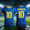 Neymar's Summer 3D Printed Family Sportswear Football Jersey T-shirt Is Quick-drying and Breathable Suitable for Sports Wear