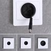 1Pcs 86Type Wall Blank Panel With Outlet Hole Decorative Cover Cable Socket With Rubber Pad Cable Organizer Storage Accessories