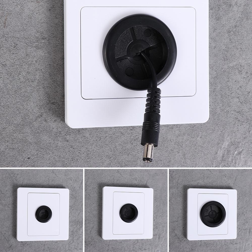 1Pcs 86Type Wall Blank Panel With Outlet Hole Decorative Cover Cable Socket With Rubber Pad Cable Organizer Storage Accessories
