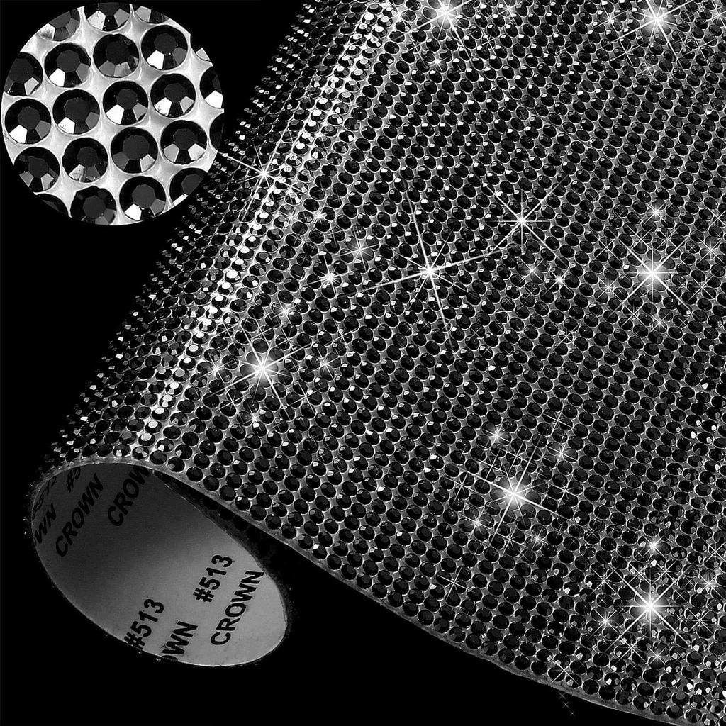 Jubilant 12000 Pieces Bling Rhinestone Sheet Stickers, DIY Craft, Self Adhesive Glitter Rhinestones Crystal Diamond Gem Stickers for Car/Phone/Clot