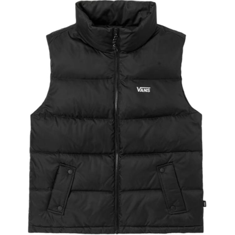 

Vans Stand Collar Zipper Warm Comfortable Down Vest Unisex Vests Black VN000R14BLK L