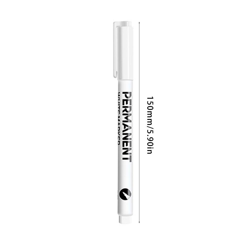 1/12Pcs White Permanent Marker Pen White Paint Pen For Painting On Wood Ceramic Glass Metal Canvas Leather Rock Stone