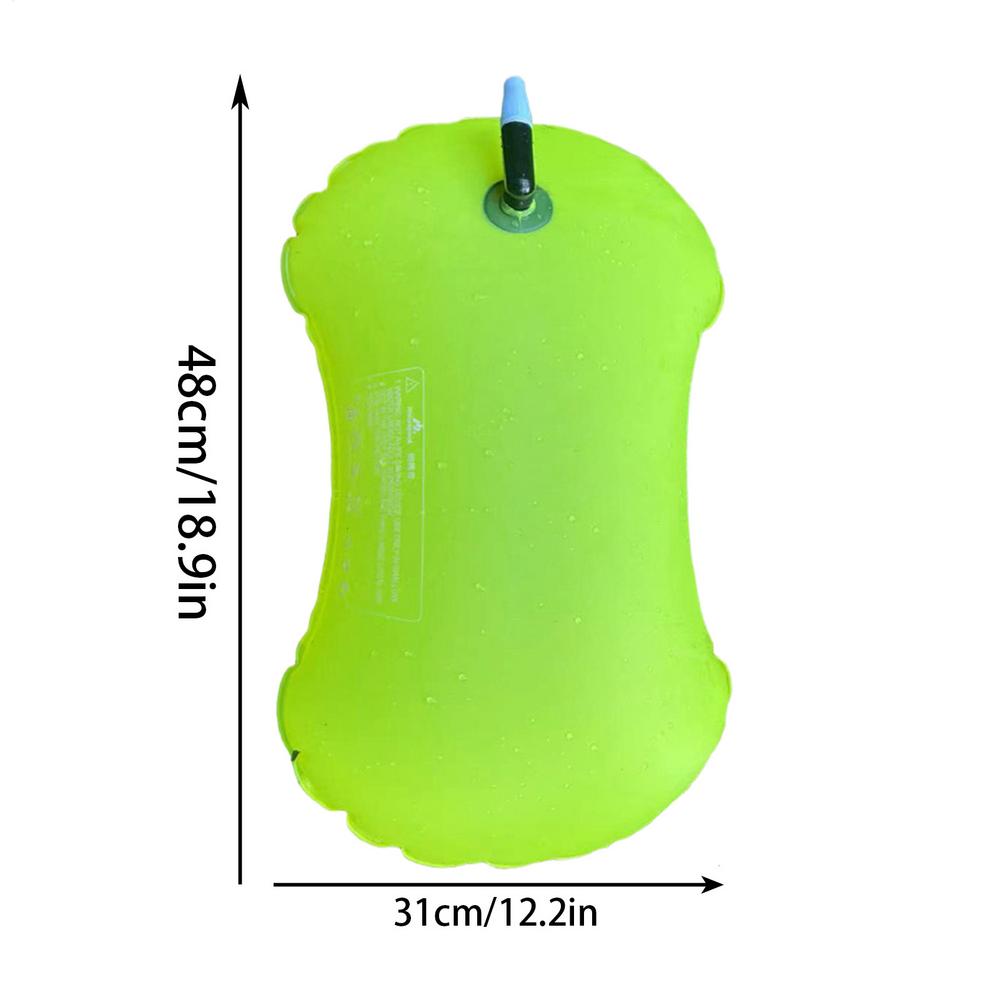 Inflatable Open Swimming Buoy Tow Float Dry Bag Double Air Bag With Waist Belt For Swimming Water Sport Storage Safety Bag
